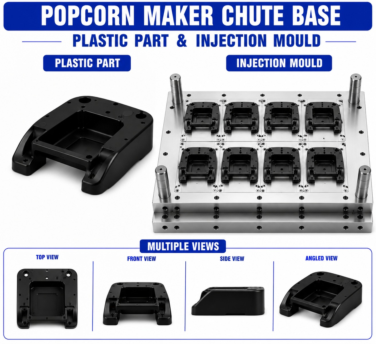 Popcorn Maker Plastic Chute Base Mould and Moulding Service